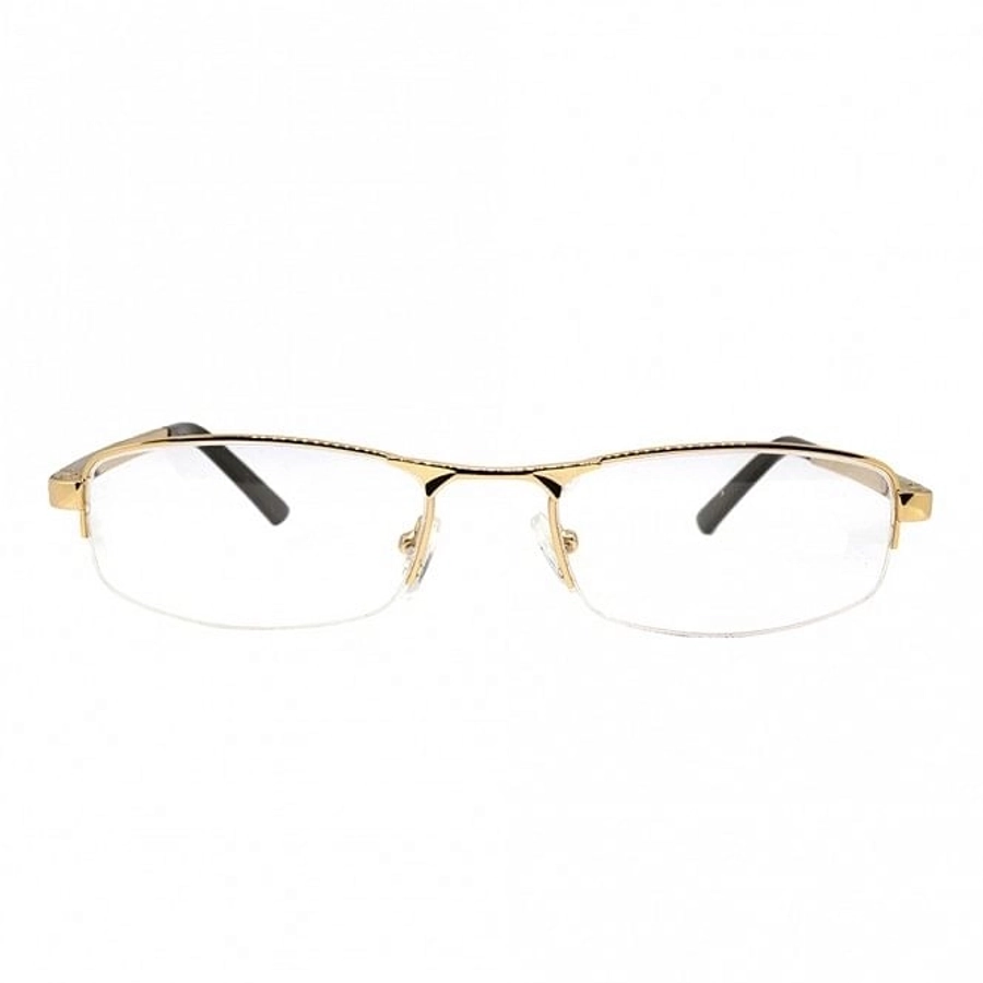 Half Rim Metal Rectangle Gold Medium Vision Express 12004 Eyeglasses