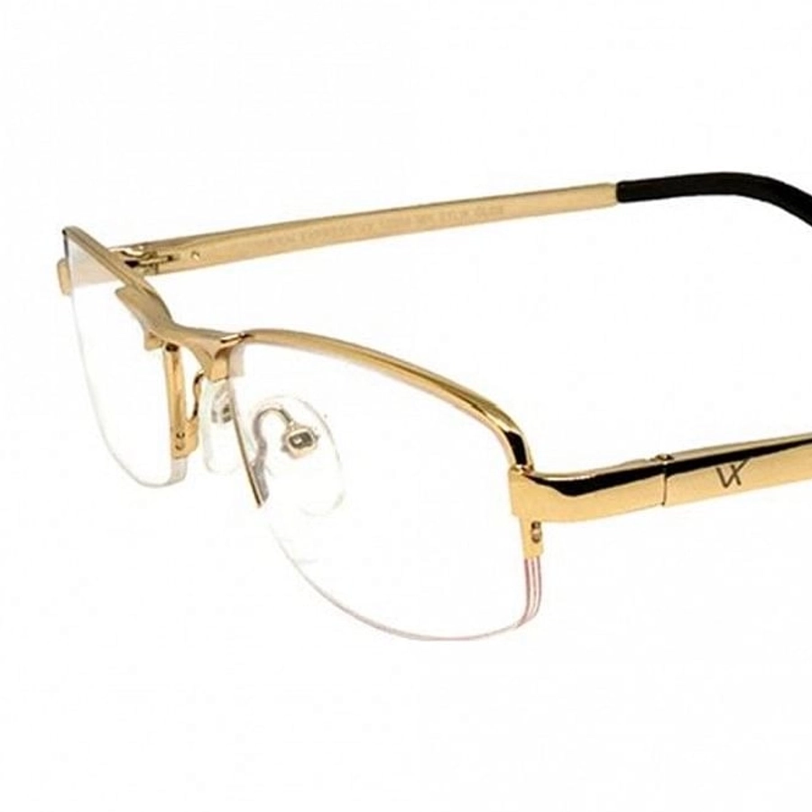 Half Rim Metal Rectangle Gold Medium Vision Express 12004 Eyeglasses