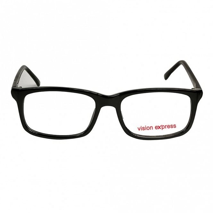 Full Rim Polycarbonate Rectangle Black Medium Vision Express 28973 Eyeglasses