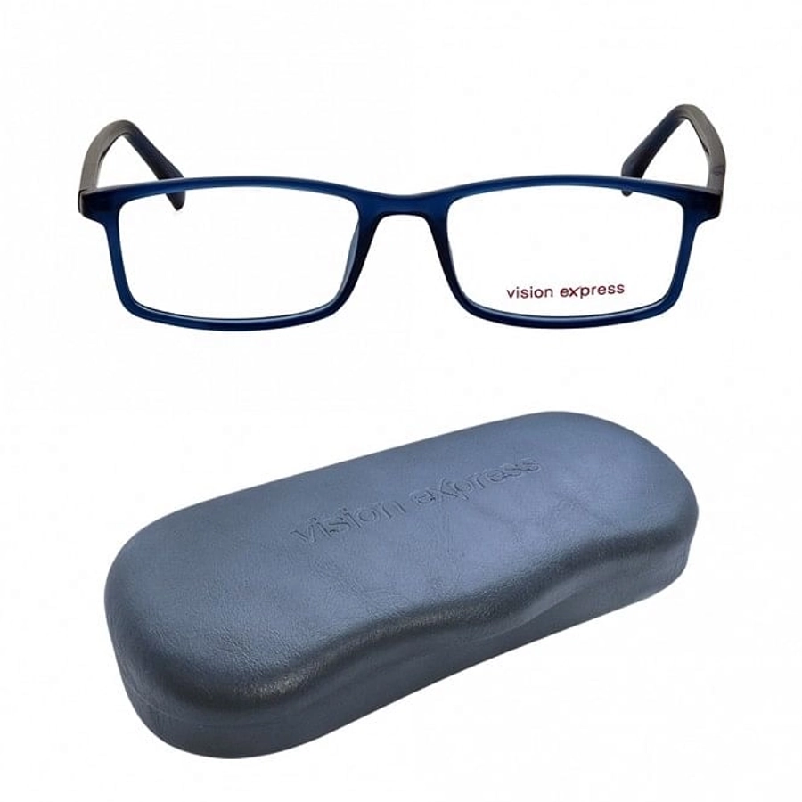 Full Rim Polycarbonate Rectangle Blue Medium Vision Express 28975 Eyeglasses