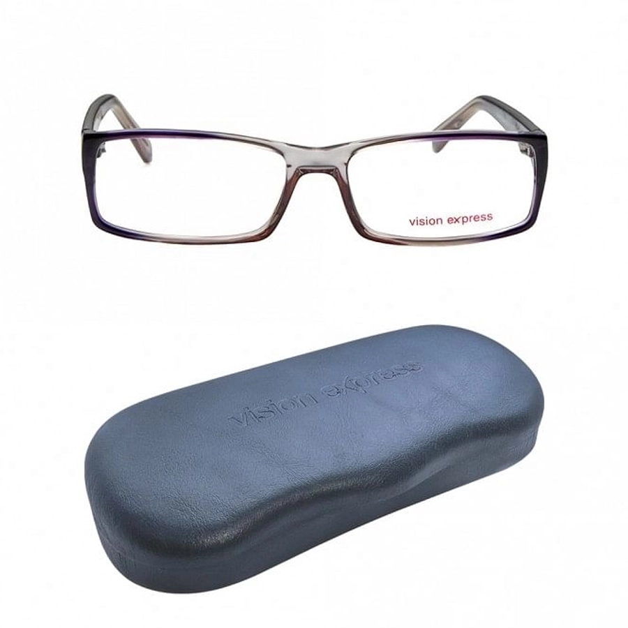 Full Rim Polycarbonate Rectangle Black Medium Vision Express 29107 Eyeglasses