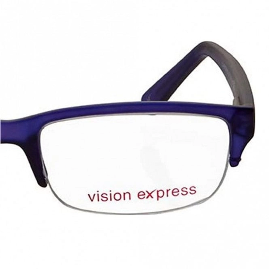 Half Rim Polycarbonate Rectangle Clear Crystal Medium Vision Express 29363 Eyeglasses