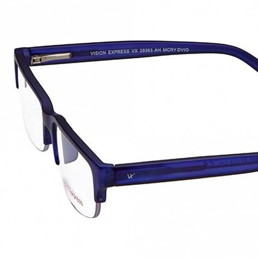 Half Rim Polycarbonate Rectangle Clear Crystal Medium Vision Express 29363 Eyeglasses