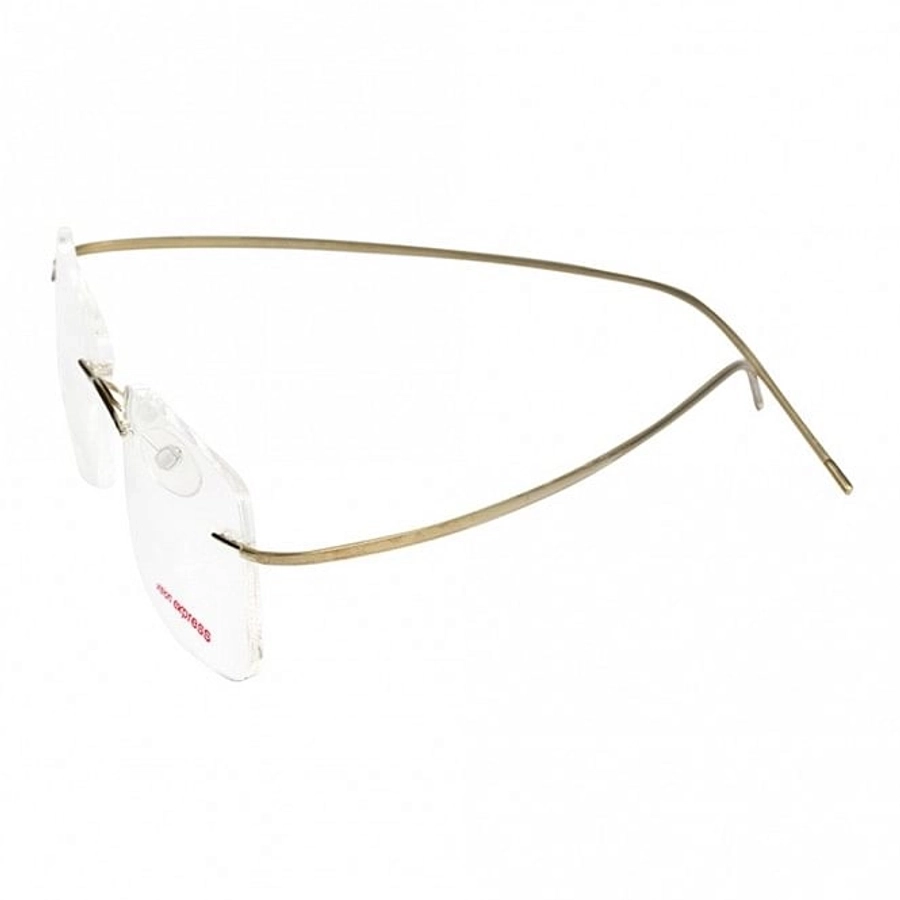 Rimless Titanium Rectangle Gold Men Small Vision Express L1A1MT Eyeglasses