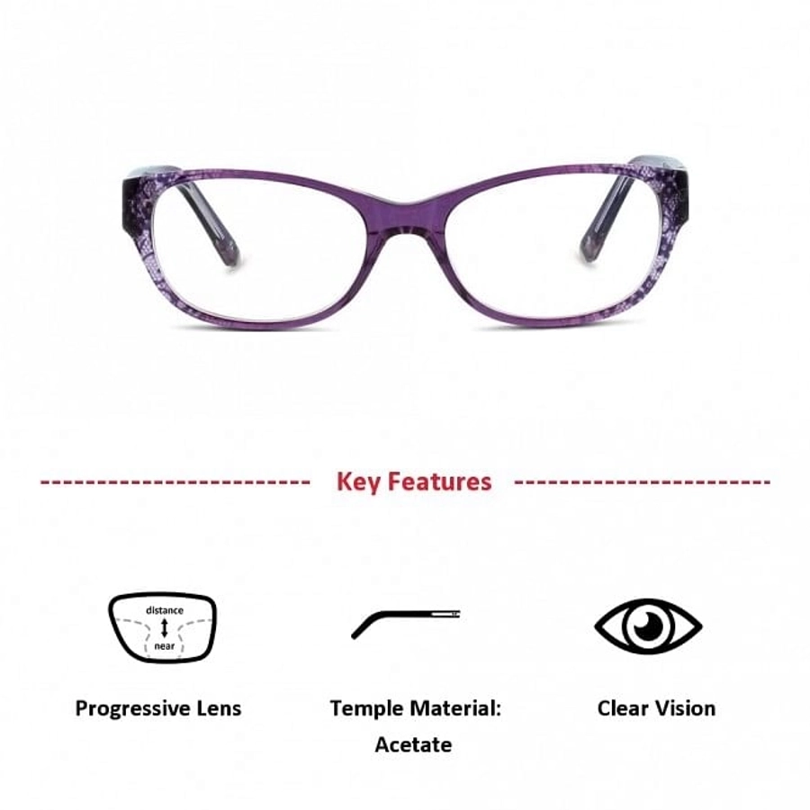Full Rim Acetate Almond Purple Medium Sensaya SEN40 Eyeglasses