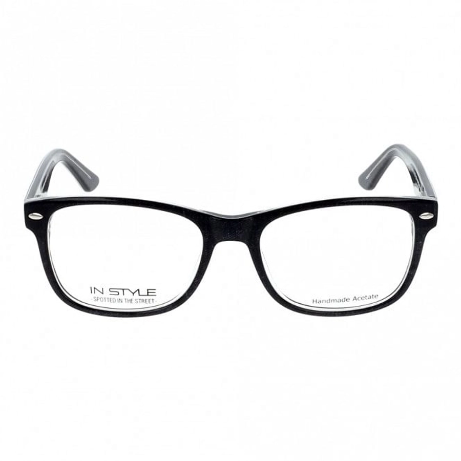 Full Rim Acetate Rectangle Black Small In Style ISCM23 Eyeglasses