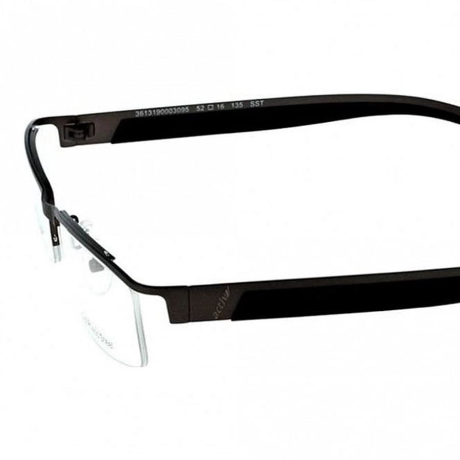 Half Rim Metal Rectangle Gun Metal Small Activ URB18 Eyeglasses