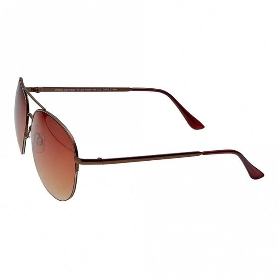 Aviator Brown Gradient Metal Half Rim Medium Vision Express 12018 Sunglasses