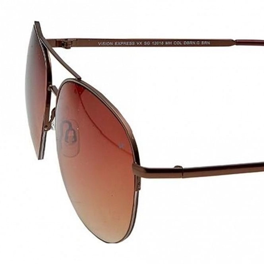 Aviator Brown Gradient Metal Half Rim Medium Vision Express 12018 Sunglasses