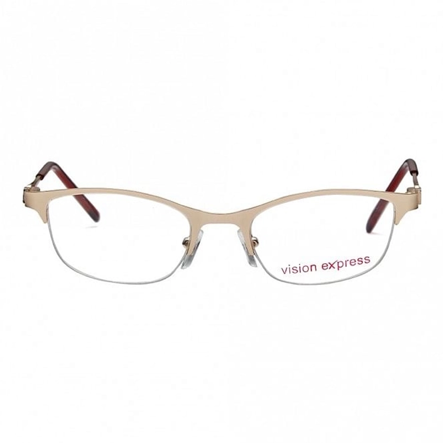 Half Rim Metal Oval Gold Small Vision Express 48944 Eyeglasses