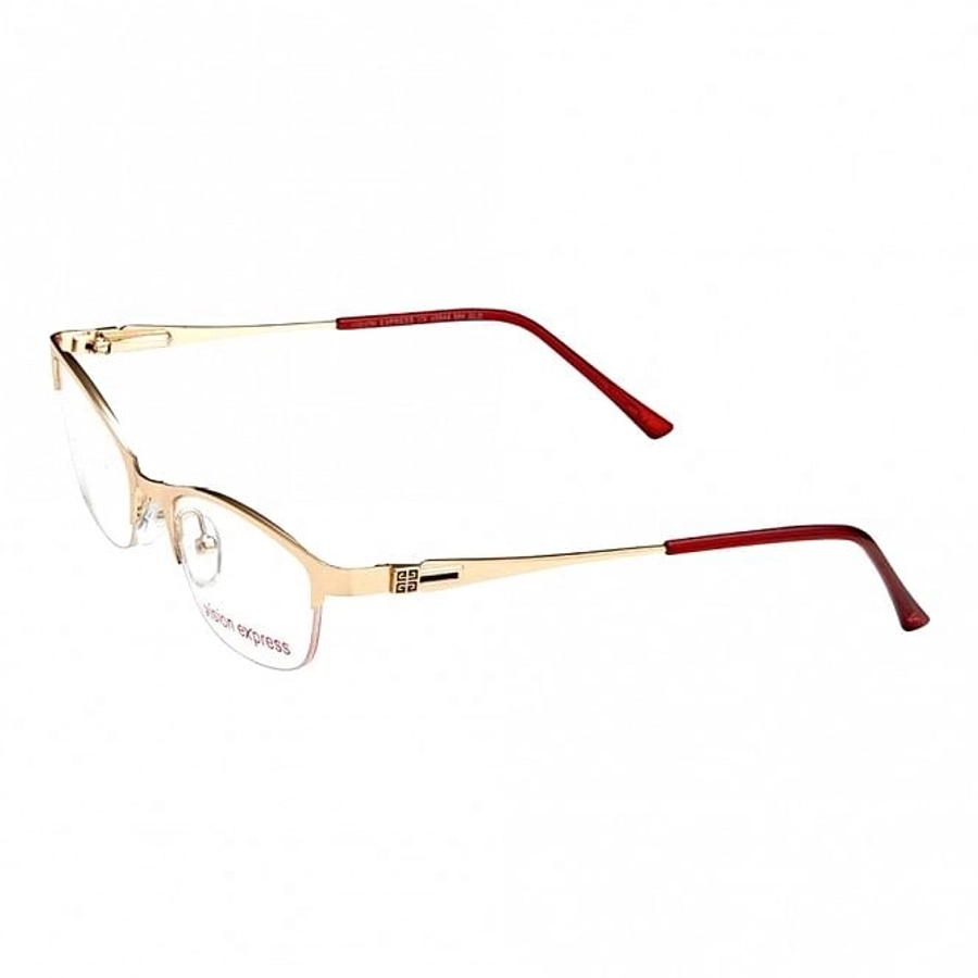 Half Rim Metal Oval Gold Small Vision Express 48944 Eyeglasses