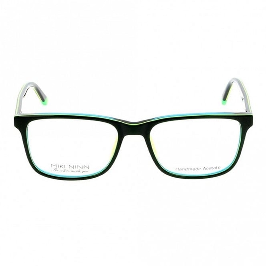 Full Rim Acetate Rectangle Green Medium Miki Ninn MNDM00 Eyeglasses