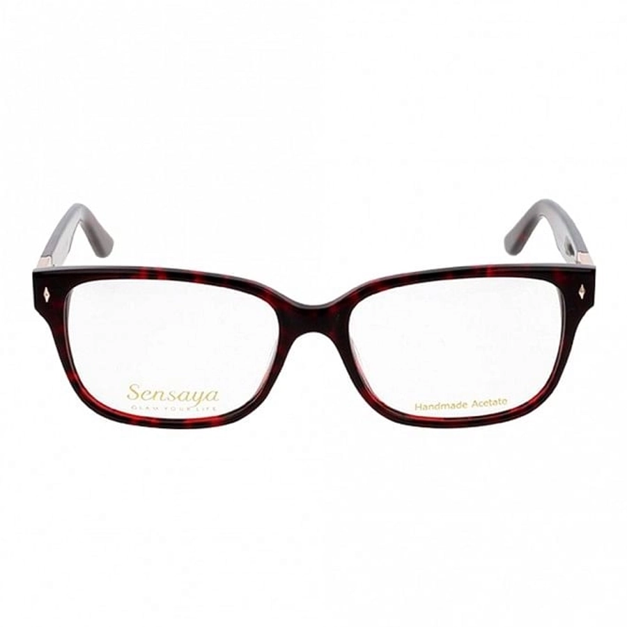 Blue Shield (Zero Power) Computer Glasses: Full Rim Rectangle Brown Acetate Small SYCF21 