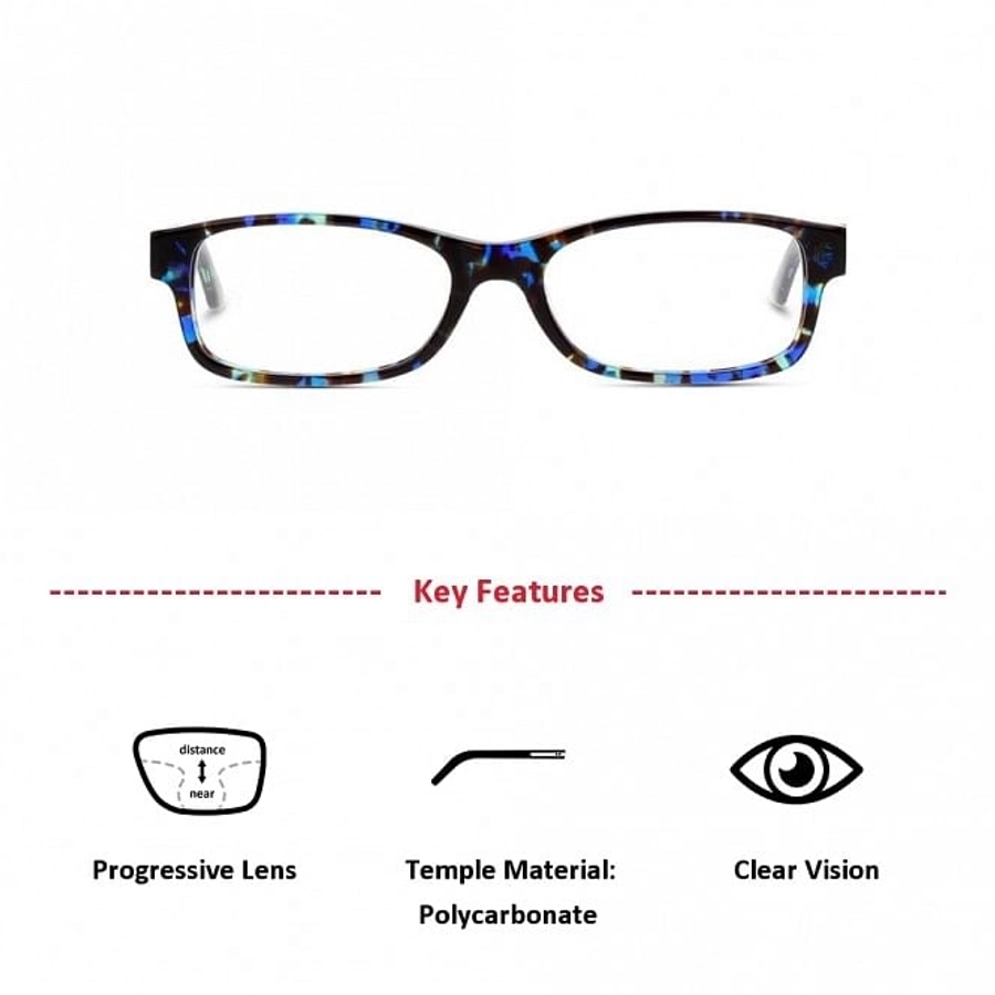 Full Rim Polycarbonate Oval Blue Medium Sensaya SYAF21 Eyeglasses