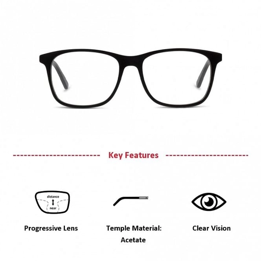 Full Rim Acetate Square Black Medium Miki Ninn MNAME3 Eyeglasses