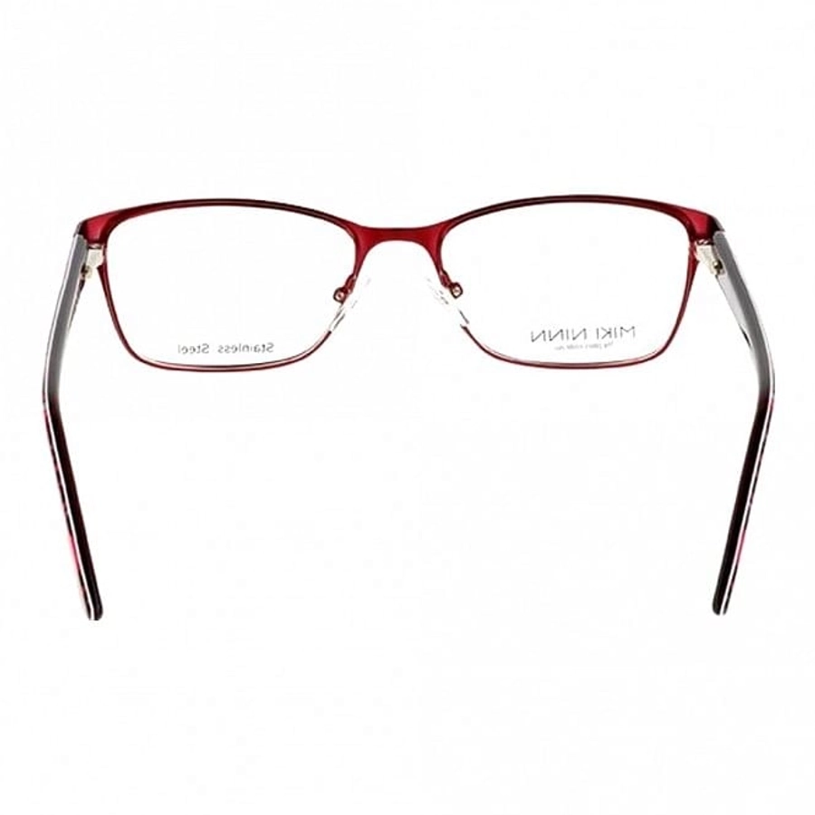 Blue Shield (Zero Power) Computer Glasses: Full Rim Rectangle Red Metal Small MNDF33 