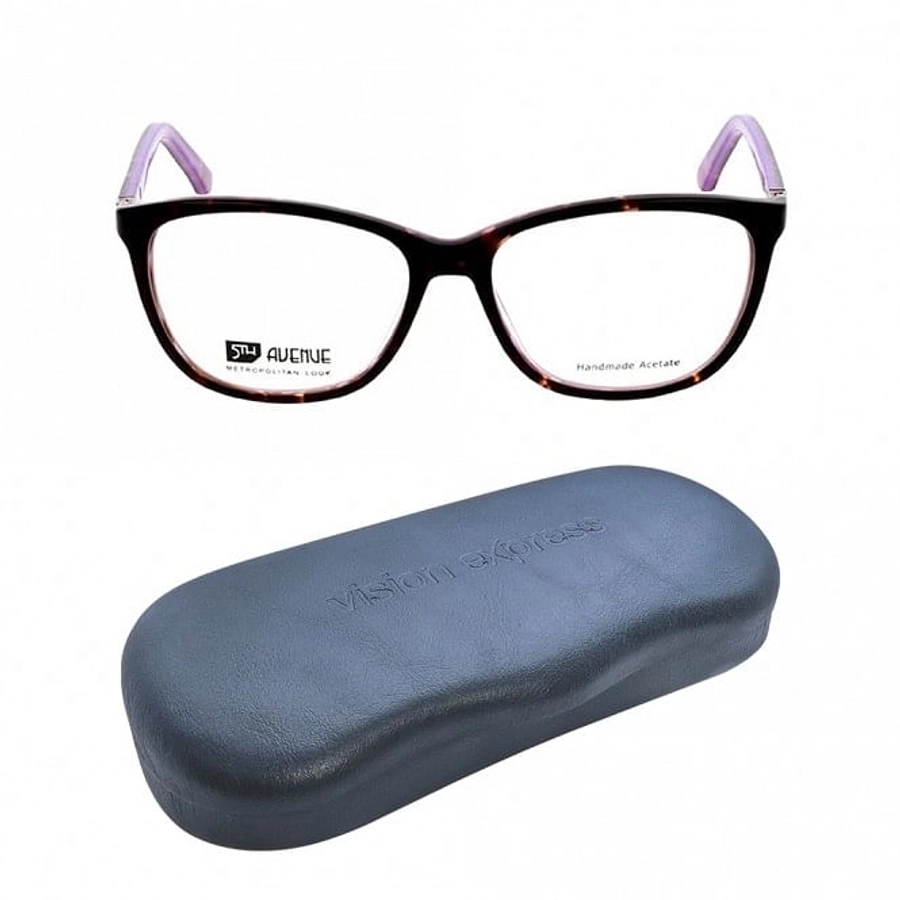 Full Rim Acetate Almond Havana Medium 5th Avenue FADF18 Eyeglasses
