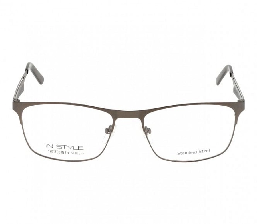 Blue Shield (Zero Power) Computer Glasses: Full Rim Rectangle Gun Metal Metal Large ISAM11 