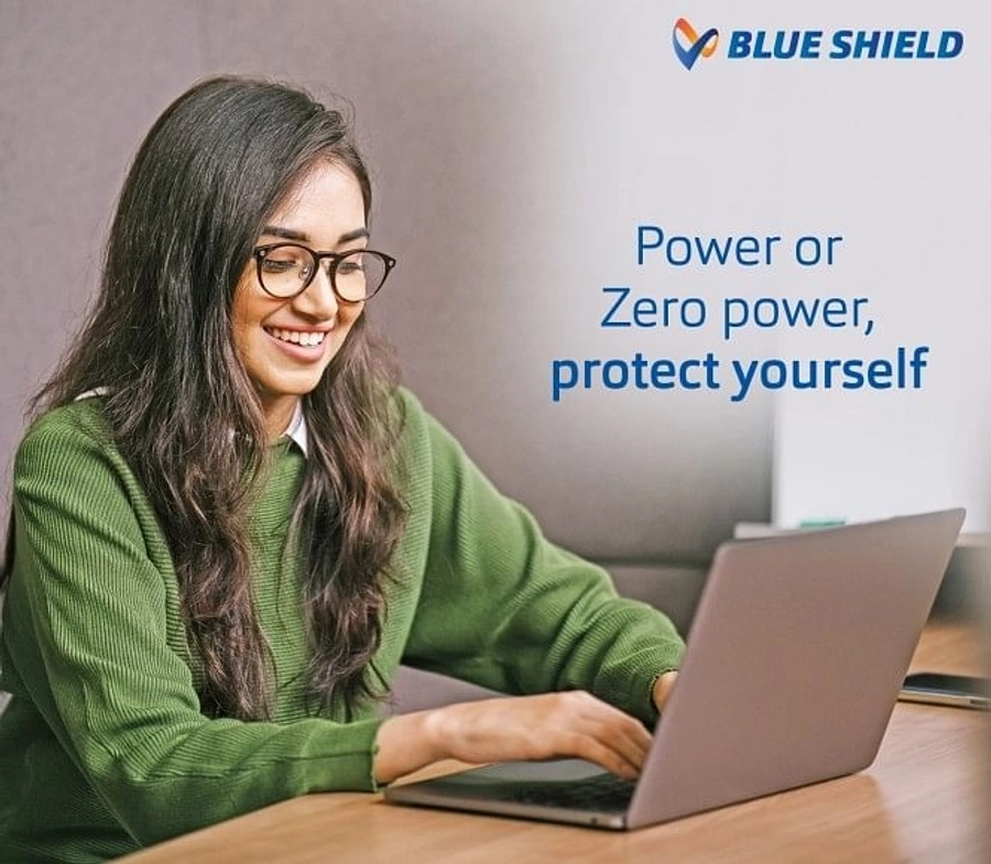 Blue Shield (Zero Power) Computer Glasses: Full Rim Rectangle Gun Metal Metal Large ISAM11 