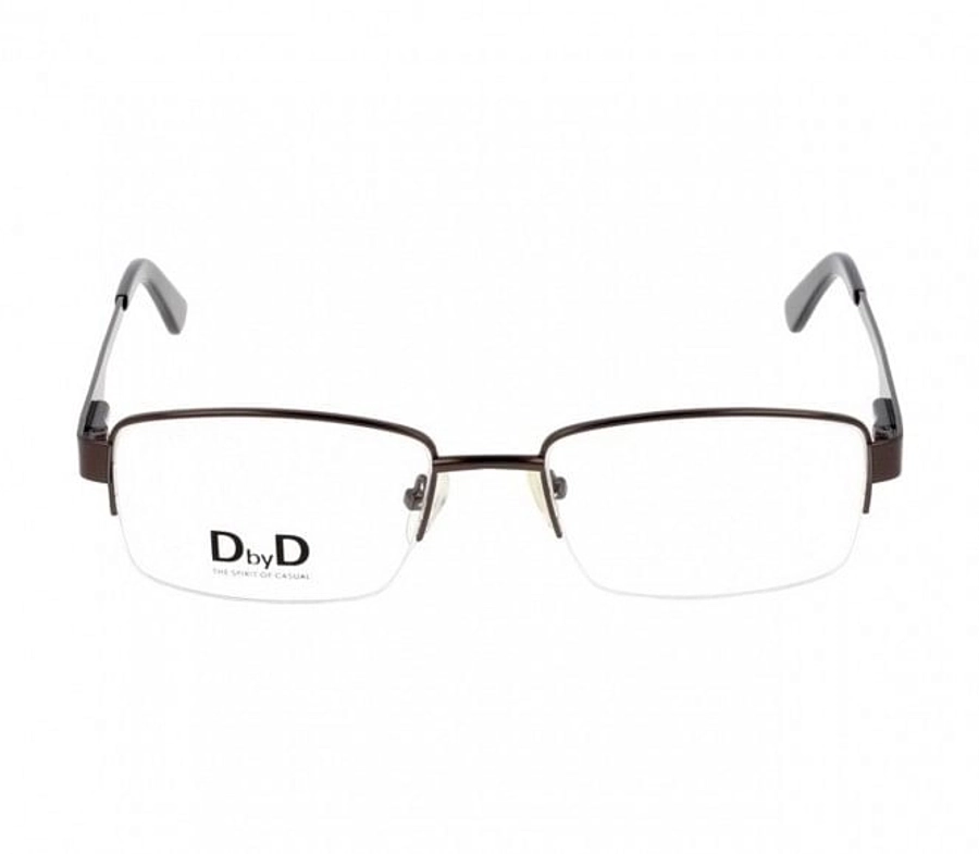 Half Rim Monel Rectangle Grey Medium DbyD DBBM10 Eyeglasses