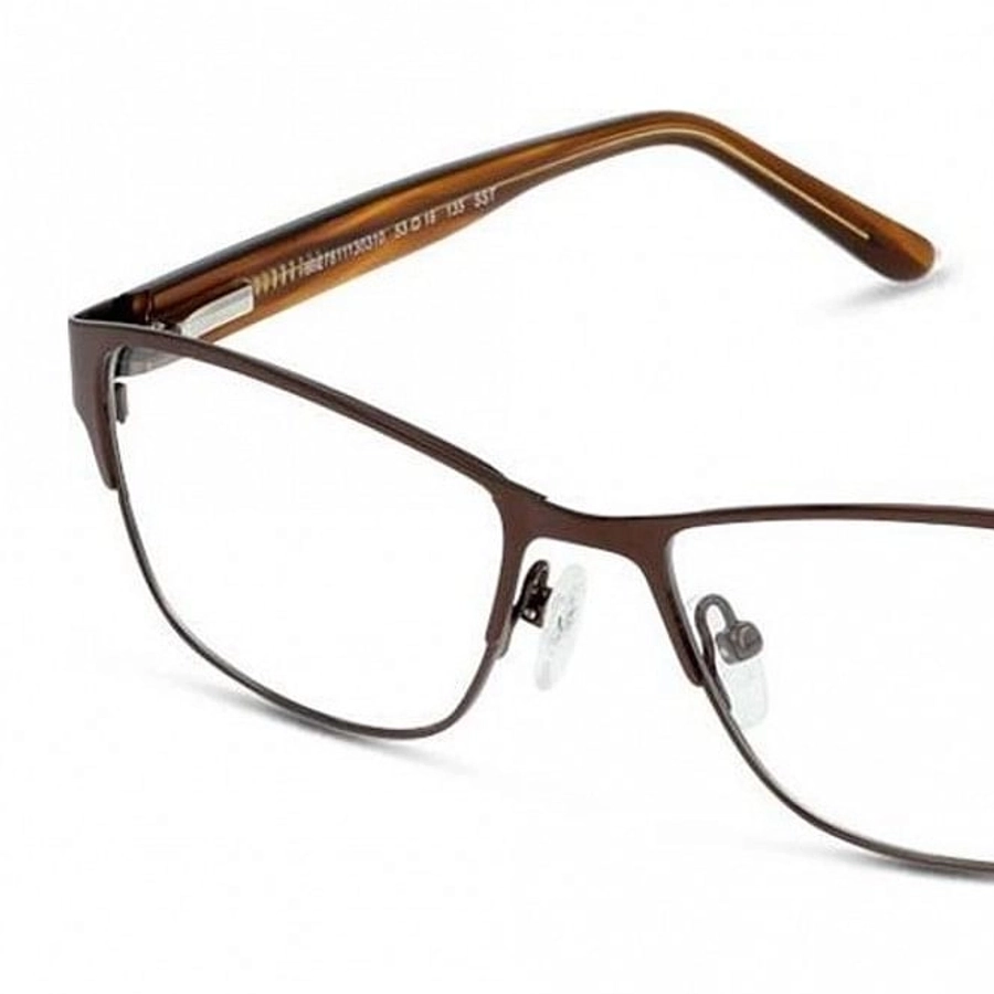 Full Rim Stainless Steel Rectangle Brown Medium DbyD DBAF30 Eyeglasses