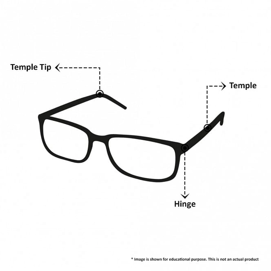 Black Rectangle (+3.0 Power) Polycarbonate Unisex Medium HFDM01BL Reading Glasses
