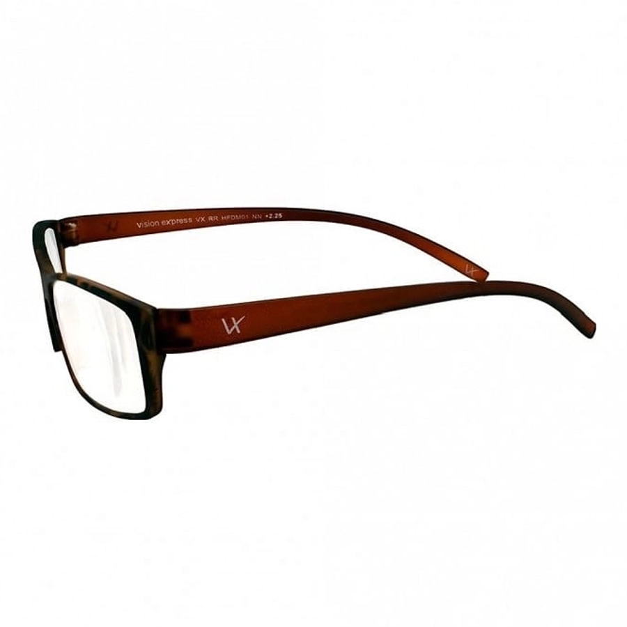 Brown Rectangle (+2.25 Power) Polycarbonate Unisex Medium HFDM01NN Reading Glasses