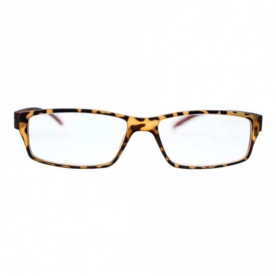 Brown Rectangle (+2.50 Power) Polycarbonate Unisex Medium HFDM01NN Reading Glasses