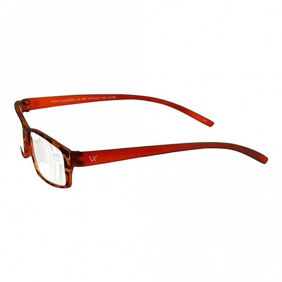 Brown Rectangle (+2.75 Power) Polycarbonate Unisex Medium HFDM01NN Reading Glasses