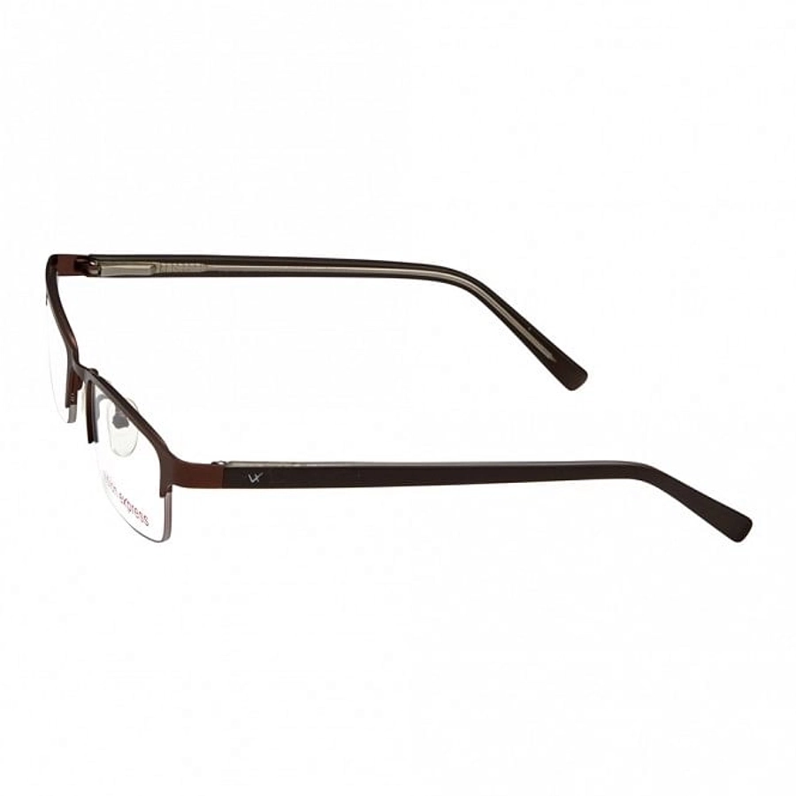Half Rim Metal Rectangle Brown Medium Vision Express 29392 Eyeglasses