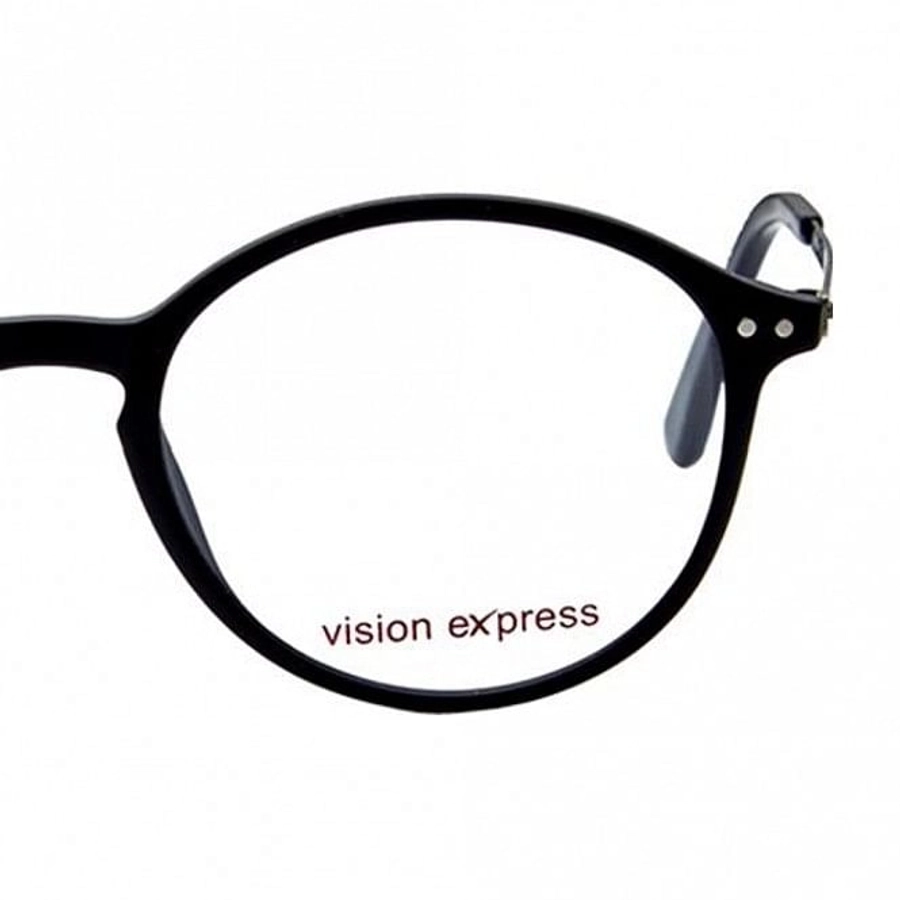 Full Rim Ultem Round Black Medium Vision Express 29394 Eyeglasses