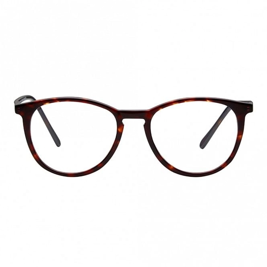 Full Rim Acetate Round Brown Medium Vision Express 29396 Eyeglasses