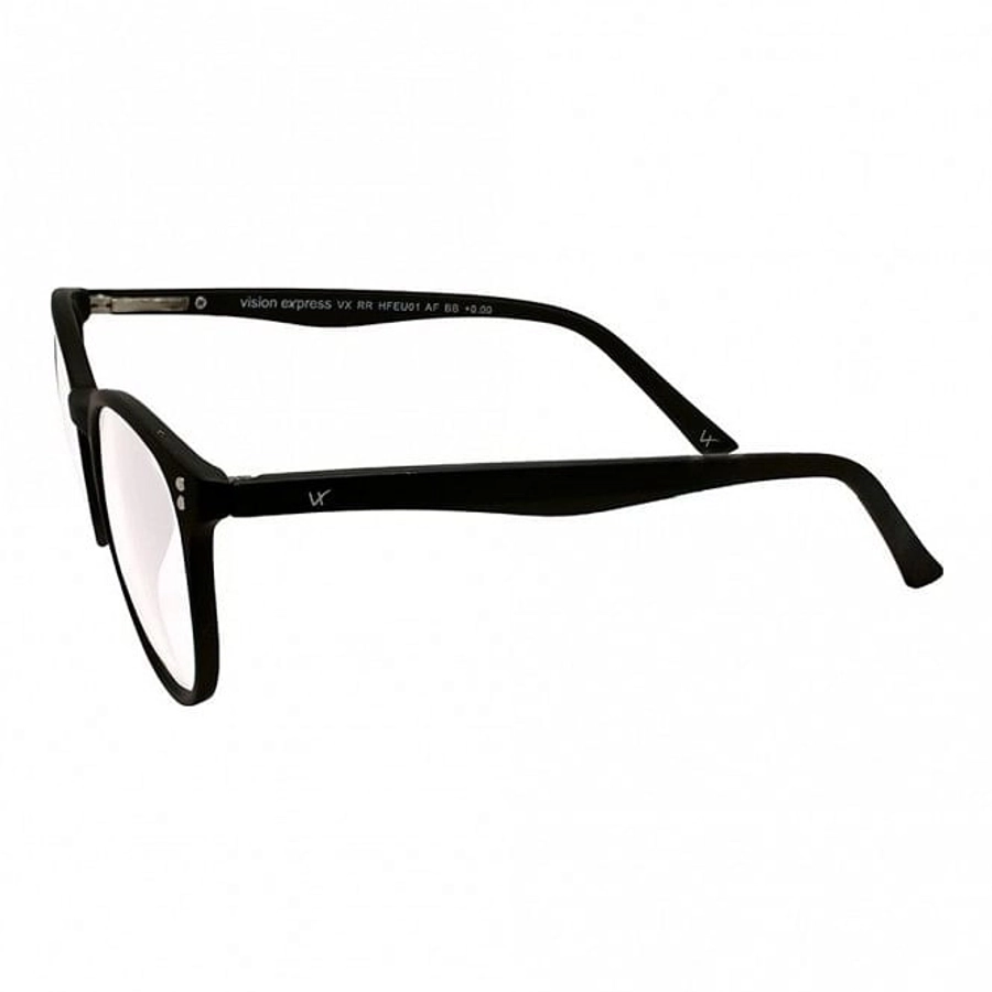 Blue Shield (Zero Power) Computer Glasses: Full Rim Round Black Polycarbonate Unisex Medium HFEU01