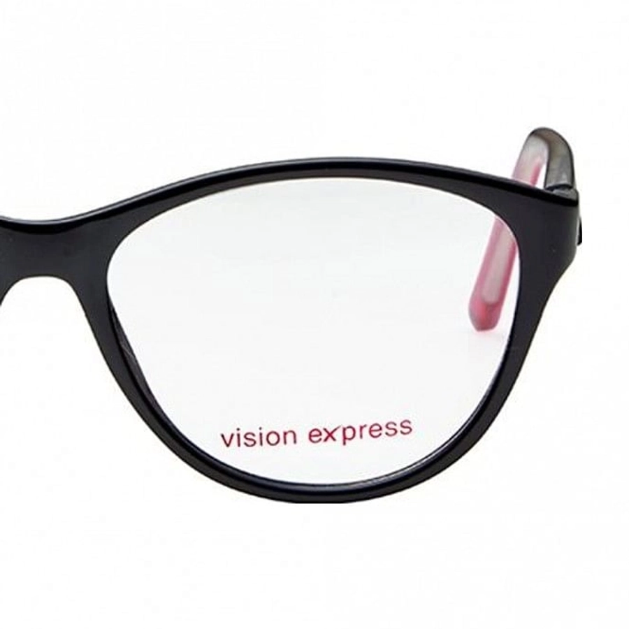 Full Rim Polycarbonate Cat Eye Black Medium Vision Express 49012 Eyeglasses