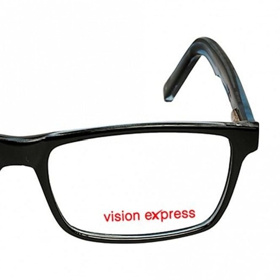 Full Rim Polycarbonate Rectangle Black Medium Vision Express 29408 Eyeglasses