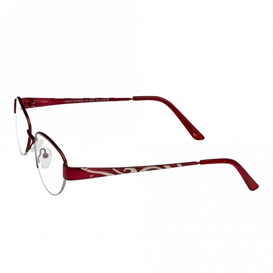 Half Rim Metal Oval Red Medium Vision Express 49047 Eyeglasses