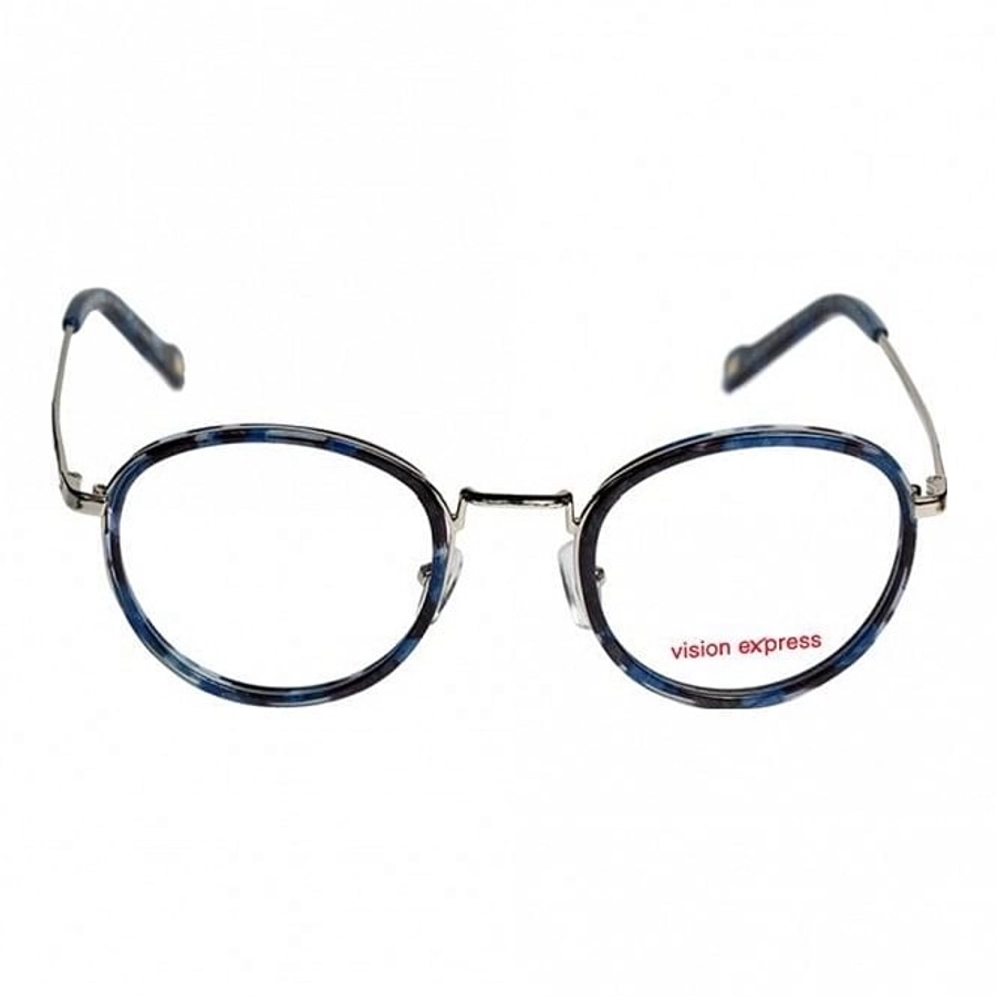 Blue Shield (Zero Power) Computer Glasses: Full Rim Almond Blue Acetate Small 29421