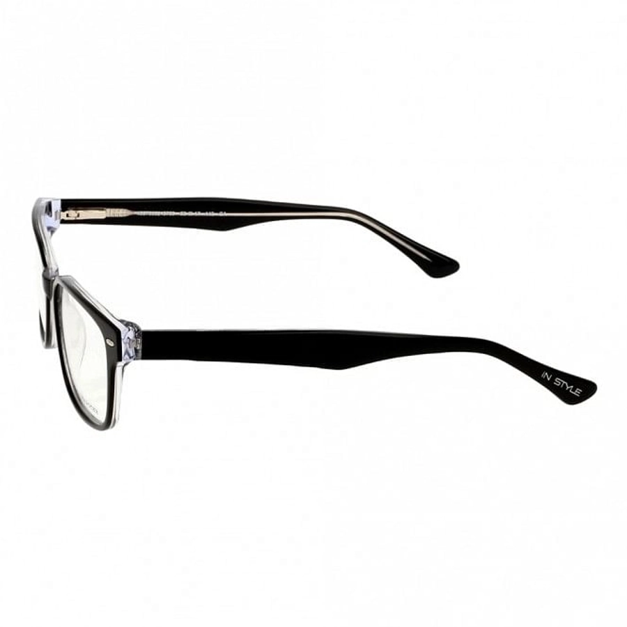 Full Rim Acetate Rectangle Black Small In Style ISBM04 Eyeglasses