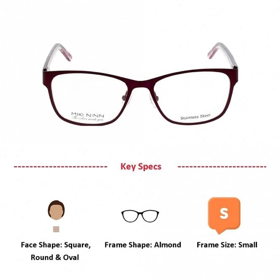 Blue Shield (Zero Power) Computer Glasses: Full Rim Almond Blue Stainless Steel Small MNBF07 