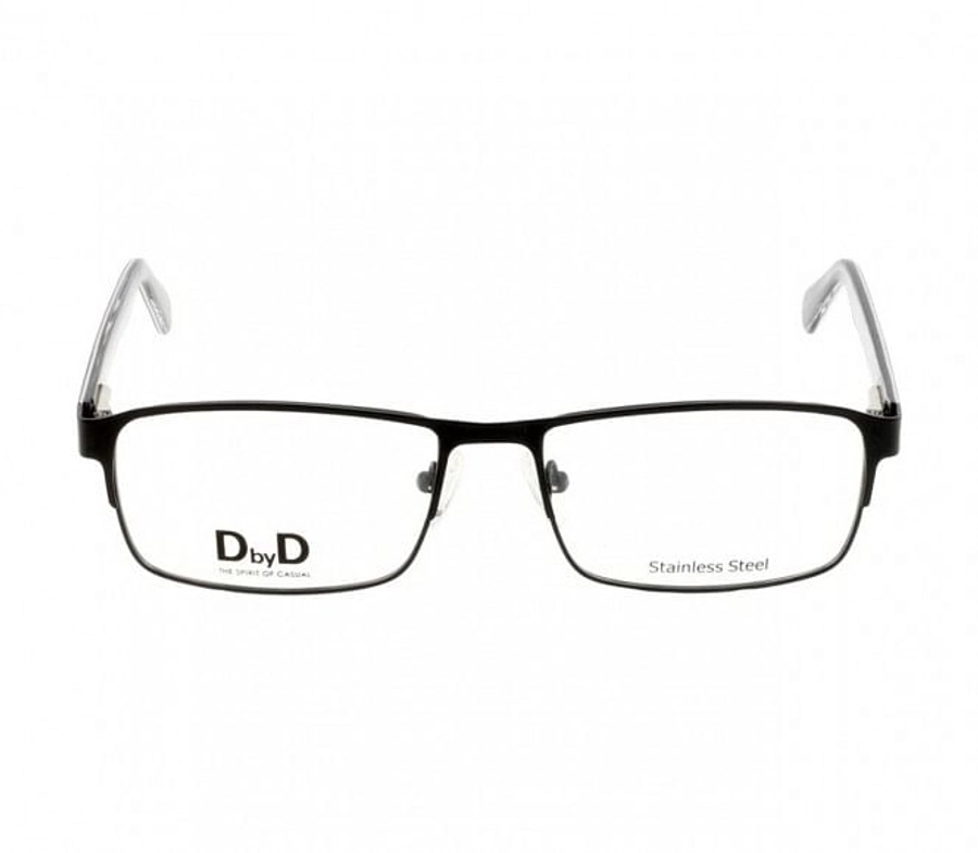 Full Rim Stainless Steel Rectangle Black Large DbyD DBAM32 Eyeglasses