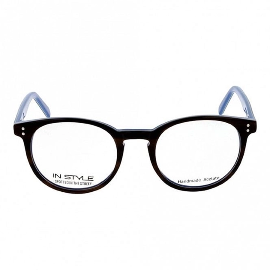 Full Rim Acetate Round Blue Medium In Style ISEM23 Eyeglasses
