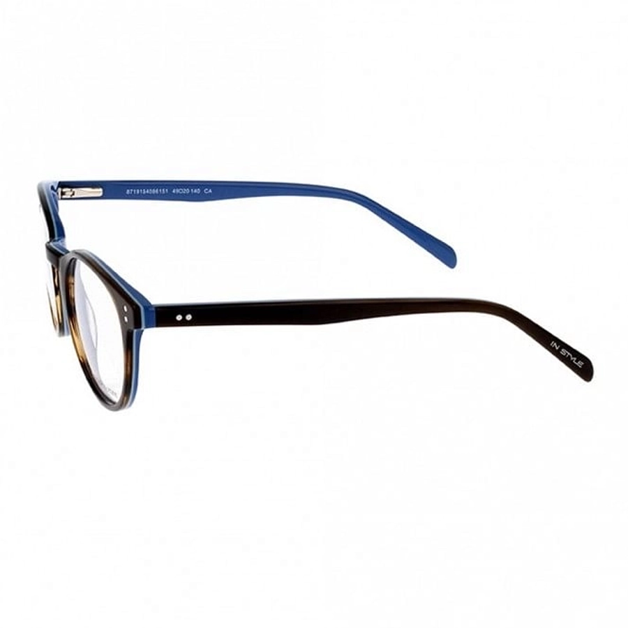 Full Rim Acetate Round Blue Medium In Style ISEM23 Eyeglasses