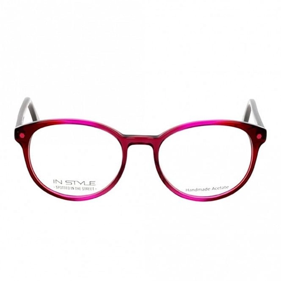 Full Rim Acetate Round Pink Medium In Style ISEF05 Eyeglasses