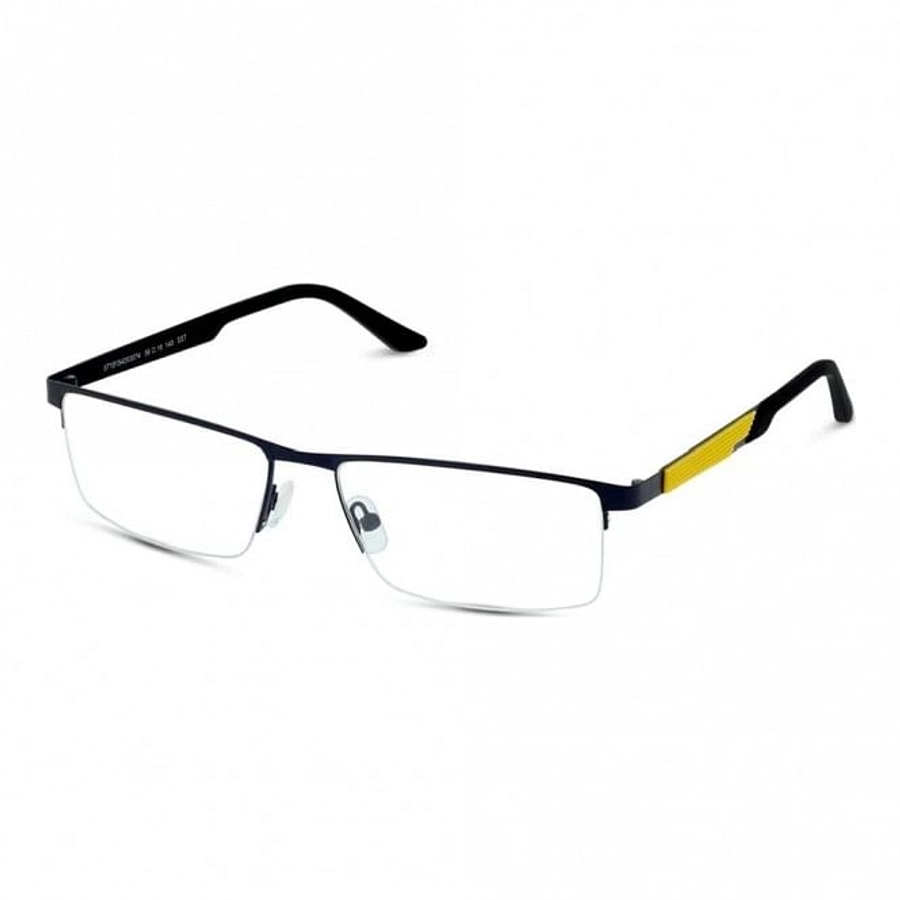 Half Rim Stainless Steel Rectangle Blue Large Activ ACDM08 Eyeglasses