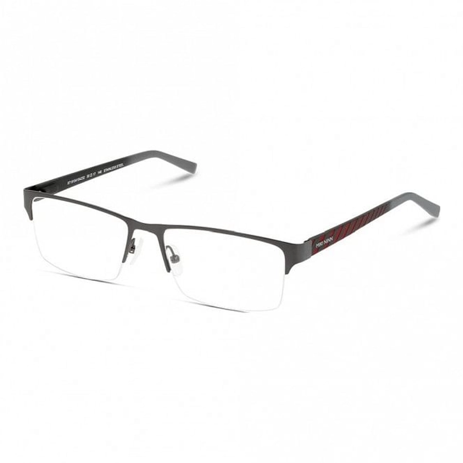 Half Rim Stainless Steel Rectangle Gun Metal Large Miki Ninn MNDM32 Eyeglasses