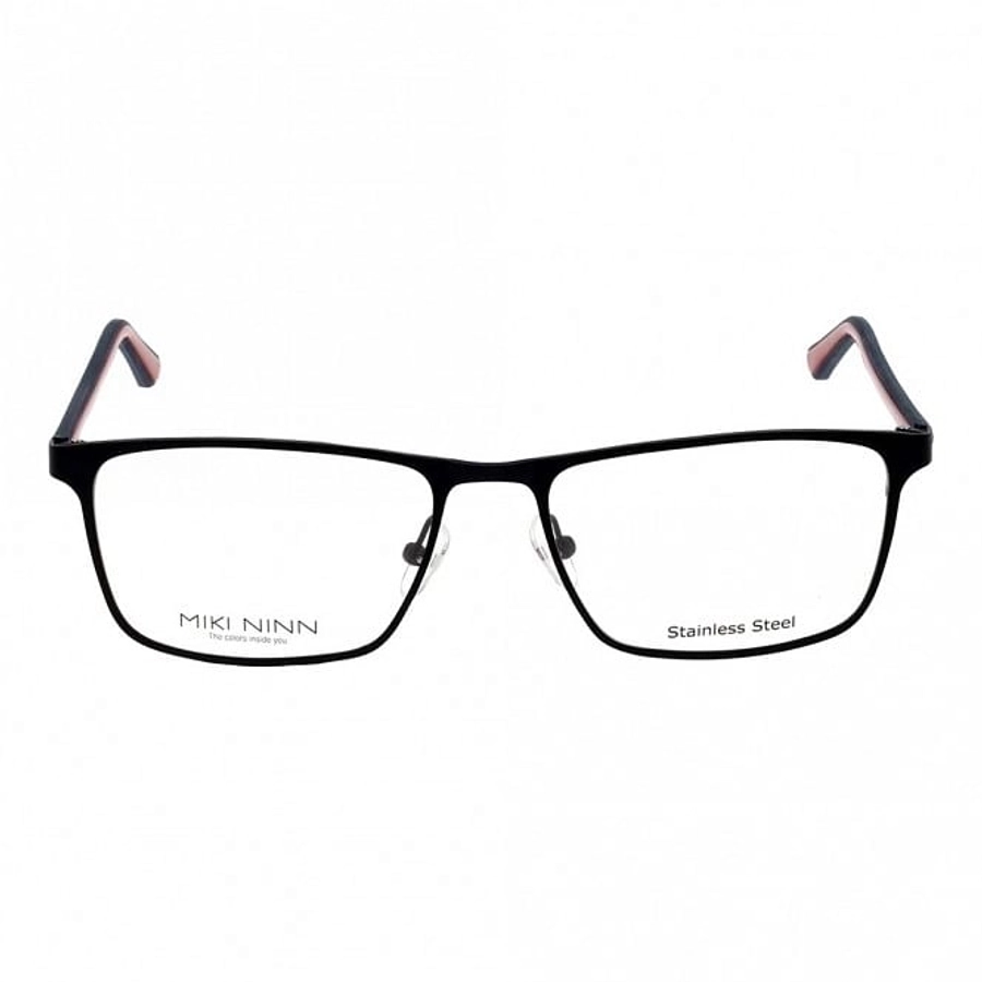 Full Rim Stainless Steel Rectangle Blue Large Miki Ninn MNDM34 Eyeglasses