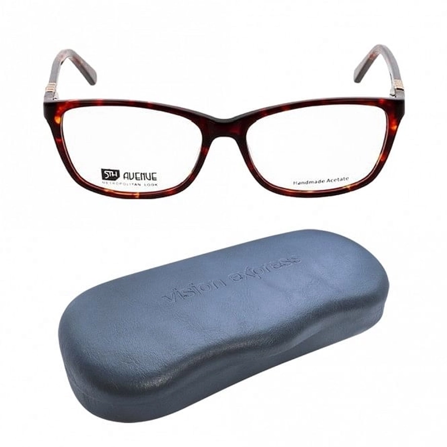 Blue Shield (Zero Power) Computer Glasses: Full Rim Almond Blue Acetate Small FACF30 
