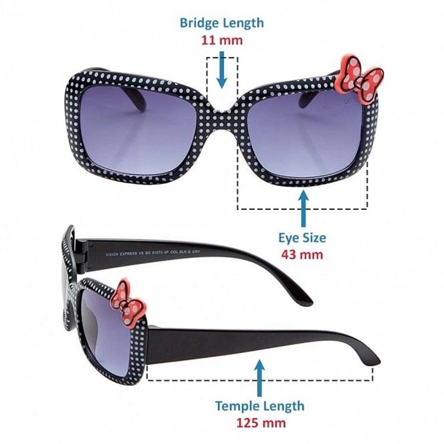 Rectangle Grey Polycarbonate Small Vision Express 51073 Kids Sunglasses
