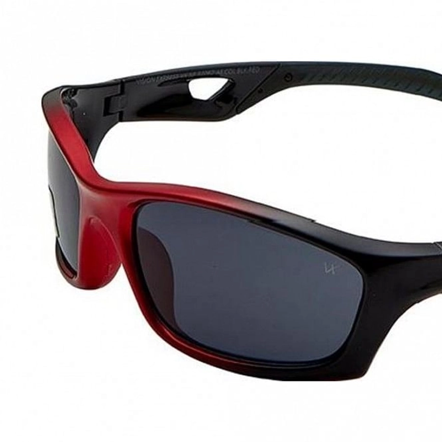 Rectangle Red Solid Polycarbonate Small Vision Express 51062 Kids Sunglasses