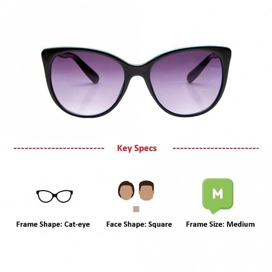 Cat eye Grey Polycarbonate Full Rim Medium Vision Express 41270 Sunglasses